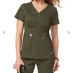 Koi Scrub Set sz XL in Olive Green EEUC